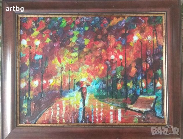 Автентична картина "В парка"