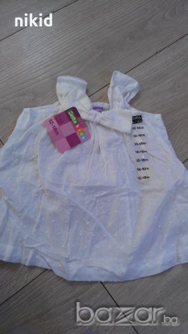 Бебешка детска сладка бяла рокля оригинал Delta kids