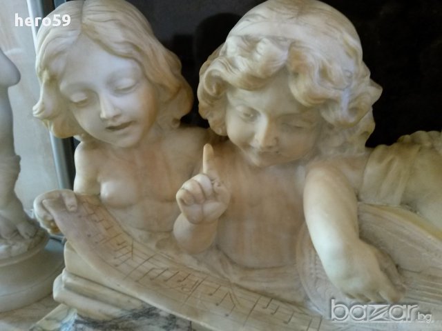 Авторска Мраморна Фигура-уникат 19в.Adolpho Cipriani (Italian, 1880-1930), , снимка 4 - Антикварни и старинни предмети - 16325680