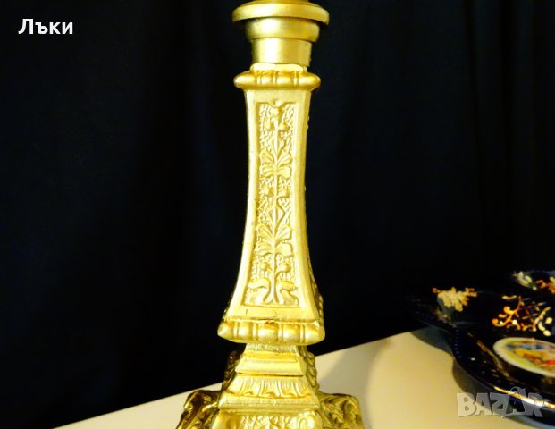 Английски свещник 25 см.,барок., снимка 3 - Антикварни и старинни предмети - 26172014