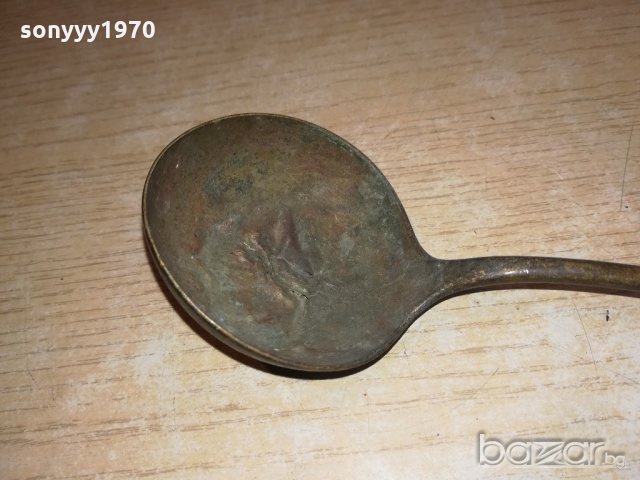 антика-реликва-стара лъжица-20х6см, снимка 4 - Колекции - 21109619