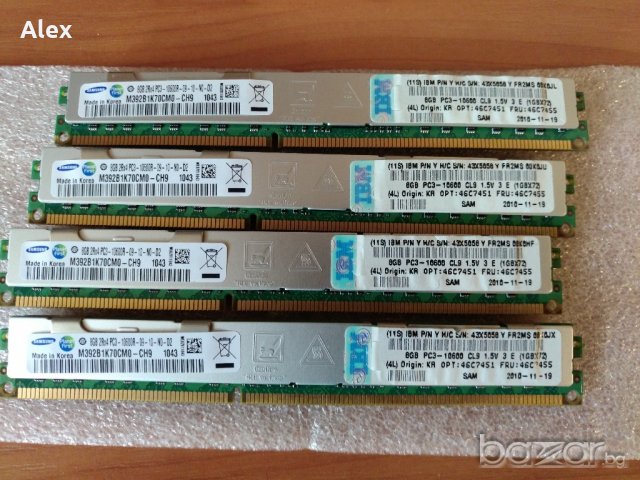 IBM 8GB PC3-10600R DDR3-1333 REGISTERED ECC 2RX4 MEMORY MODULE FRU 46C7455