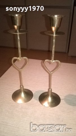 ФИННИ свещници 2бр-мед/месинг-ретро колекция-внос швеицария
