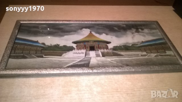 красива картина със сребърна рамка и стъкло-59х27см, снимка 5 - Колекции - 24642420