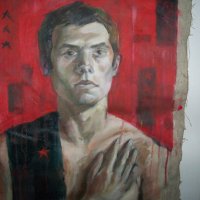 Портрет на комунист соц. изкуство, снимка 3 - Картини - 21697860