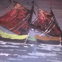bernad-картина с яхти/море-100х35см-внос швеицария, снимка 17 - Колекции - 26042894
