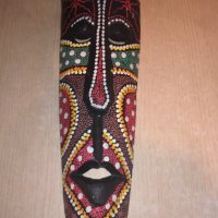 поръчана-голяма цветна маска за стена-80х17х8см-дървена с релеф, снимка 7 - Колекции - 21007869