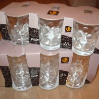 Комплект стъклени чаши за уиски и безалкохолно, снимка 2 - Сервизи - 23832119