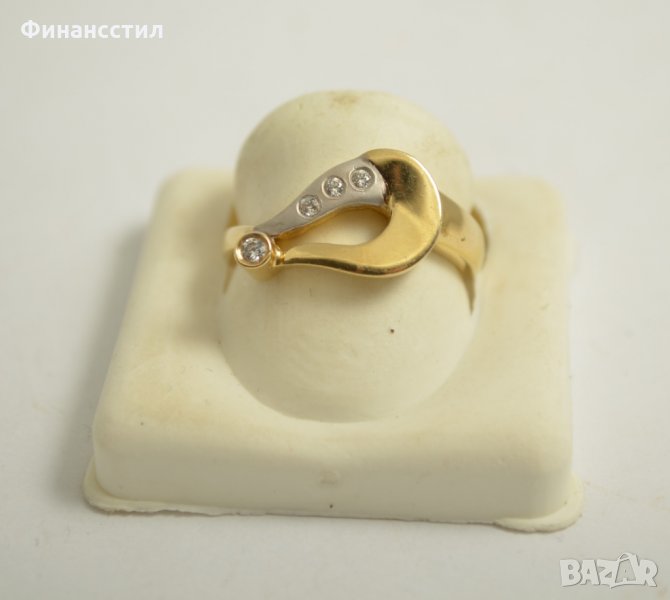 златен пръстен 47662-3, снимка 1