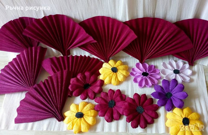 ветрила  и цветя от хартия , снимка 1