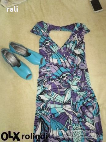 Шарена лятна рокличка с интересен гръб , снимка 1