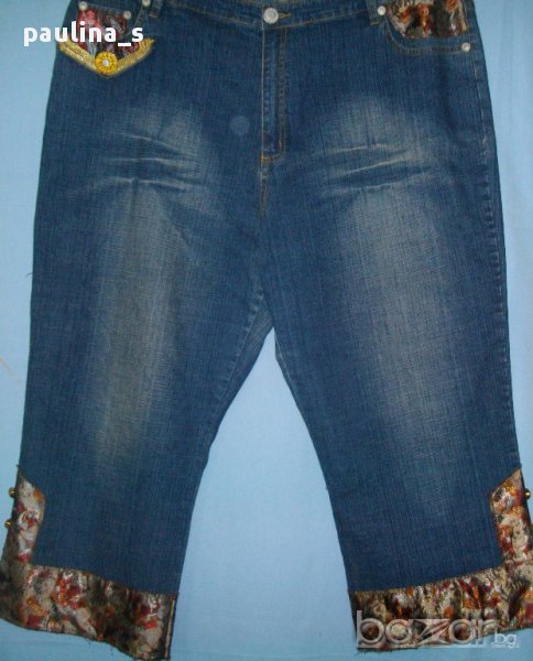 Дизайнерски дънкови бермуди ”DNA” jeans originals” Dona Caran New York! 4-5XL, снимка 1
