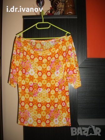 Цветна с гръцко деколте ежедневна/официална блуза, снимка 1
