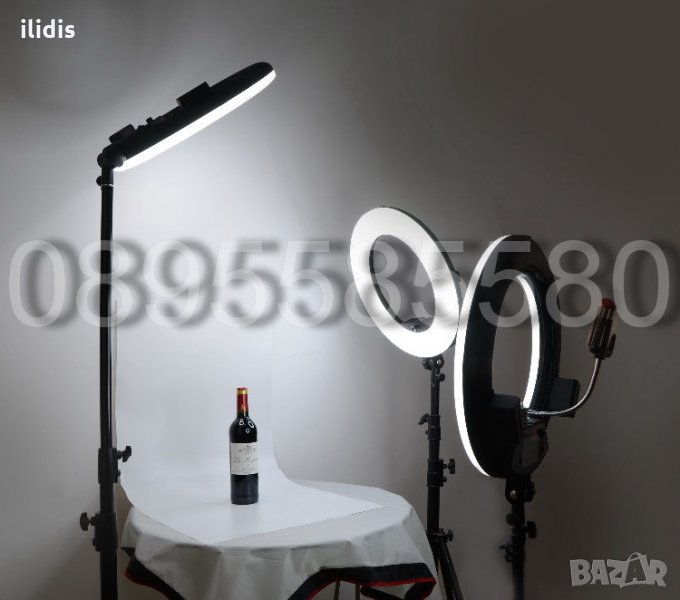  Ринг лампа Led Ring лампа с трипод18" 48.5см модел RL-18. С гаранция. , снимка 1