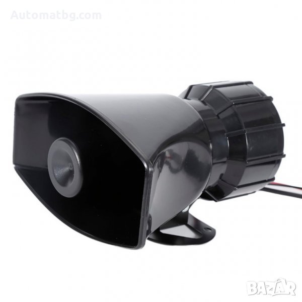 Сирена с мегафон и микрофон 3 мелодии 12V/50W – 4801, снимка 1