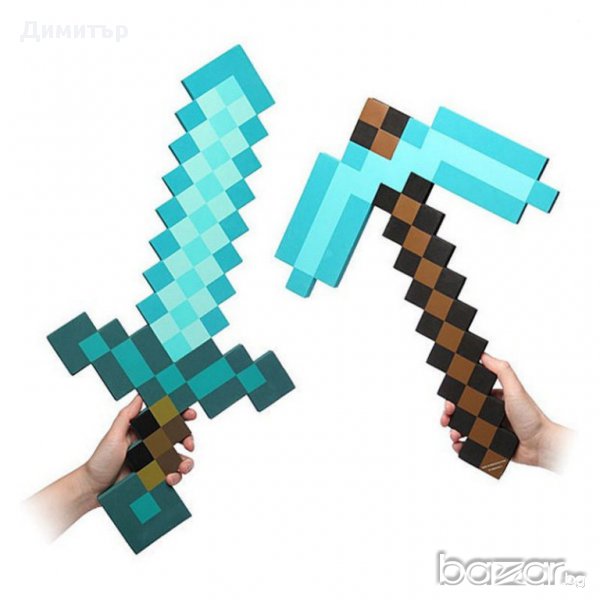 Майнкрафт, Minecraft диамантен меч 35лв, кирка, брадва 40лв.  играчка Маинкрафт , снимка 1