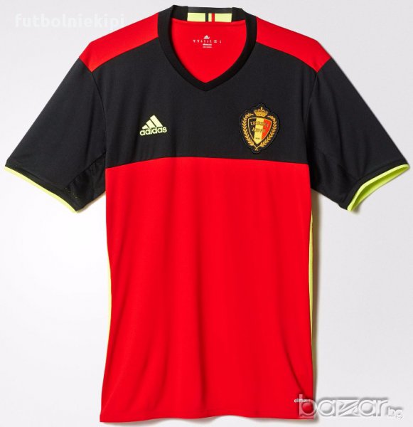 Последни - Белгия официални домакински червени фланелки ЕВРО 2016, снимка 1