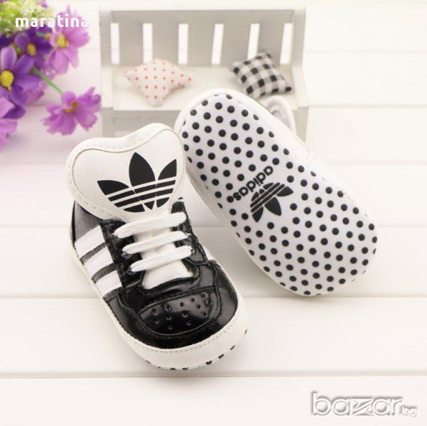бебешки маратонки буйки обувки адидас adidas baby black , снимка 1