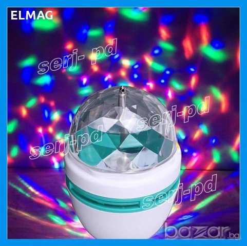LED ротационна лампа с диско ефект , снимка 2 - Други стоки за дома - 20249059