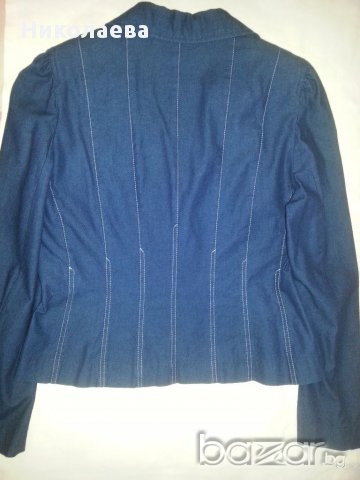 Елегантно сако от тънък деним, без подплата,XL., снимка 4 - Сака - 17094395
