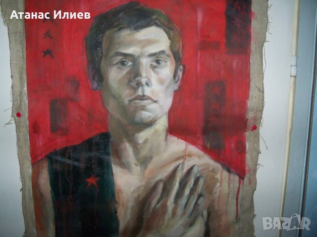 Портрет на комунист соц. изкуство, снимка 3 - Картини - 21697860