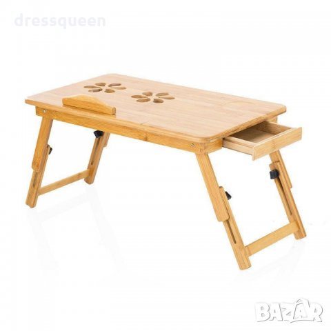 1839 Бамбукова масичка за лаптоп, снимка 3 - Други стоки за дома - 23448575