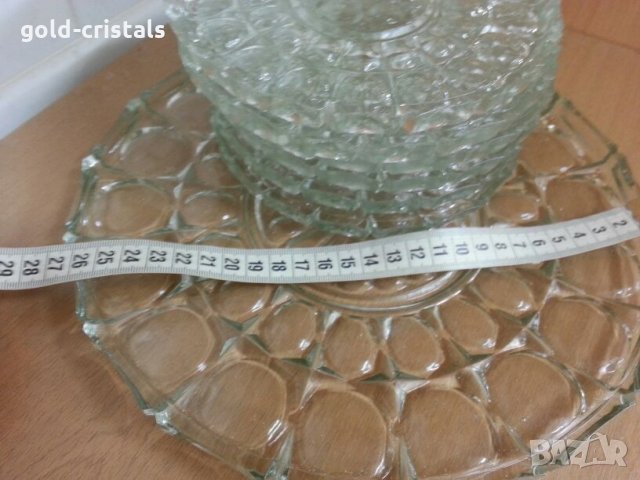 Ретро кристални чинии и една голяма , снимка 3 - Антикварни и старинни предмети - 22325172