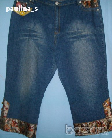 Дизайнерски дънкови бермуди ”DNA” jeans originals” Dona Caran New York! 4-5XL, снимка 1 - Дънки - 14498792