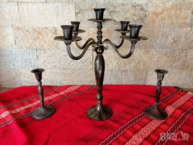 Старинни свещници, снимка 3 - Антикварни и старинни предмети - 24901509