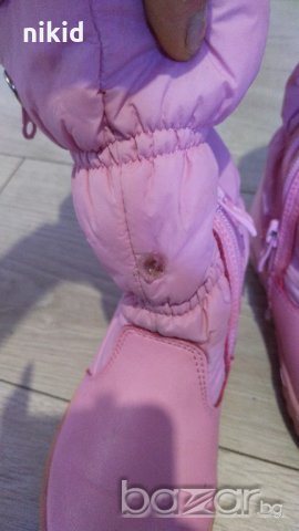 Розови детски ботуши апрески с пух с лека забележка, снимка 4 - Детски боти и ботуши - 20803538