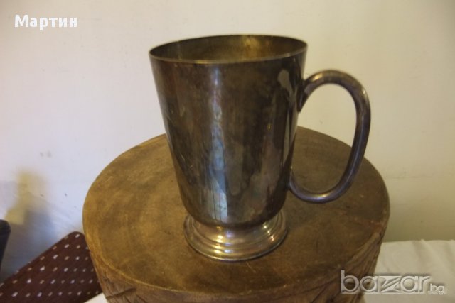 Стара масивна посребрена - Халба (00964)