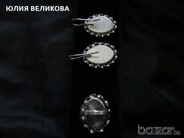 Сребърен лот със седеф, снимка 3 - Бижутерийни комплекти - 11229487