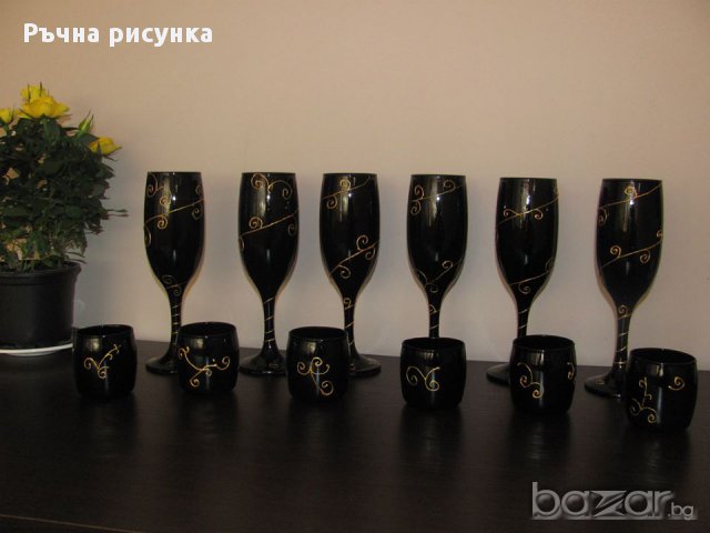 Комплект"Черно и злато" , снимка 1 - Декорация за дома - 15900542
