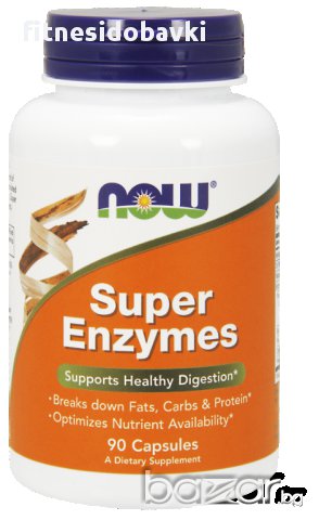 NOW Super Enzymes, 90  табл / 180 табл, снимка 1 - Хранителни добавки - 8962646