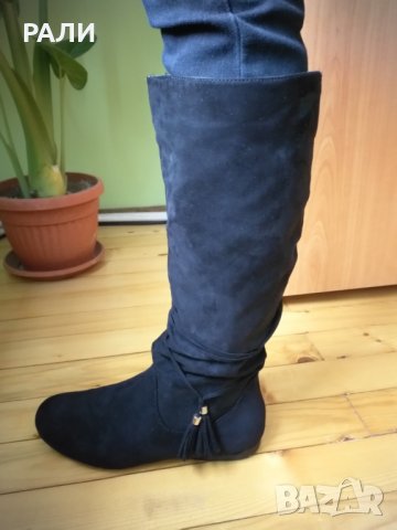 Ботуши от UK -  велур, снимка 2 - Дамски ботуши - 20225198
