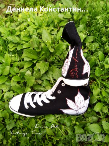 Рисувани кецове-2, снимка 6 - Кецове - 22966379