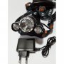 Мощен LED фенер - челник за глава с акумулаторни батерии и 3 LED диода Boruit, снимка 3