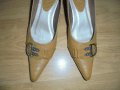 Елегантни дамски обувки № 38      Жълти , снимка 1 - Дамски обувки на ток - 19519858