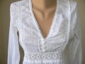 Нова бяла дантелена блузка, снимка 2
