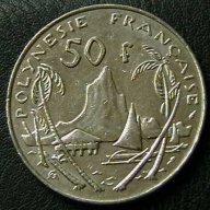 50 франка 1988, Френска Полинезия, снимка 1 - Нумизматика и бонистика - 7549293
