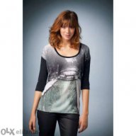 Нова уникална блуза в черно и бяло 34/36размер, снимка 1 - Тениски - 17805726