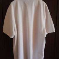 страхотна бяла памучна спортна тениска с якичка, снимка 2 - Тениски - 25775875