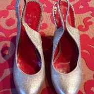 Екстравагантни сребърни сандали, снимка 2 - Сандали - 17779080
