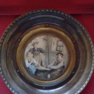 Стара бронзова чиния с мотив., снимка 2 - Антикварни и старинни предмети - 17779374