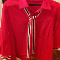 Дамска маркова риза в червено, снимка 2 - Ризи - 20854002