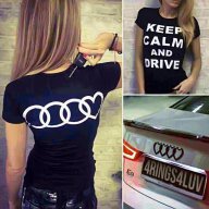 За фенове! KEEP CALM DRIVE тениски с марка по избор: AUDI, BMW., снимка 1 - Тениски - 17543916