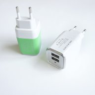 Мрежово зарядно с 2 изxода за USB 5V 2,1A, снимка 1 - Оригинални зарядни - 17441393