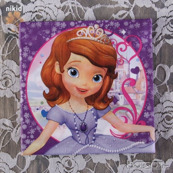 Sophia София принцеса 10 парти салфетки рожден ден, снимка 1