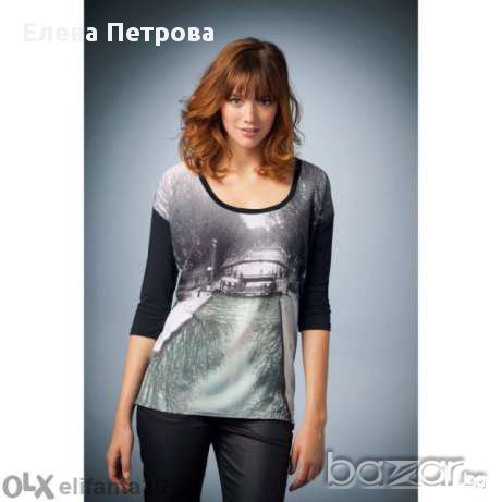 Нова уникална блуза в черно и бяло 34/36размер, снимка 1