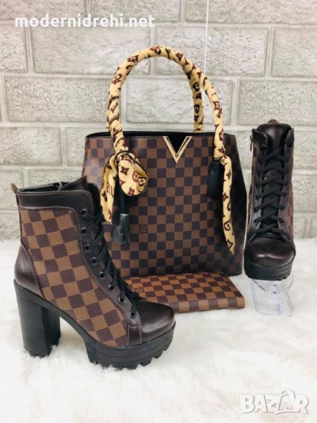 Дамски боти чанта и портмоне Louis Vuitton черно код181, снимка 1